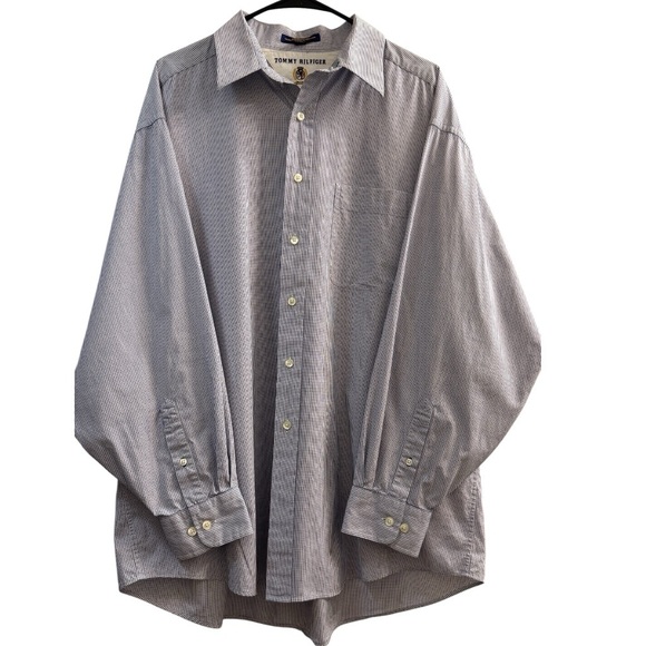 Tommy Hilfiger Other - Tommy Hilfiger Crest Logo Vintage Button Down Shirt Size 17 L/XL
